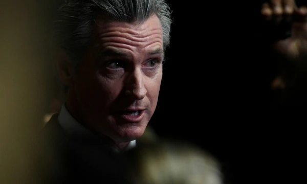 Gavinas Newsomas, Kalifornijos gubernatorius. Matthew Hatcherio (AFP / „Scanpix“) nuotr.