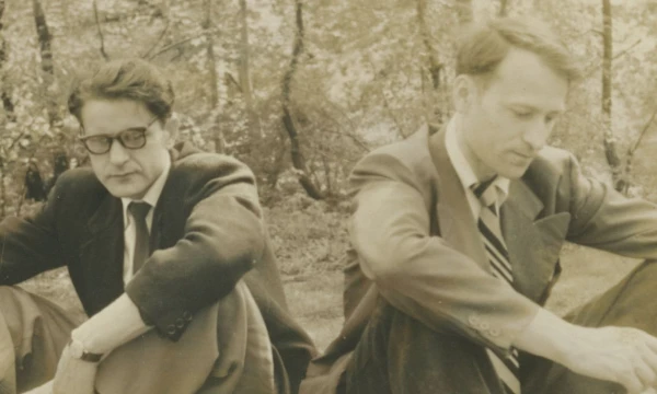 Adolfas ir Jonas Mekai. Nuotrauka iš knygos „Gyvenimo lai(s)kai“/Lietuvos nacionalinis muziejus. 