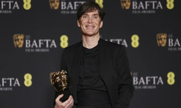 Cillianas Murphy, pelnęs apdovanojimą iž geriausią aktoriaus vyro vaidmenį filme „Openheimeris“. Vianney Le Caer („Invision“ / AP / „Scanpix“) nuotr.