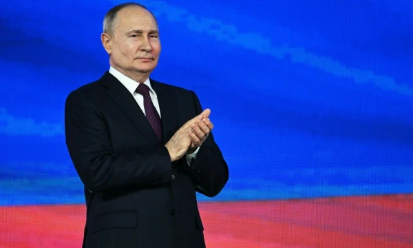 Rusijos prezidentas Vladimiras Putinas, 2024 m. sausio 16 d.  Pavelo Bedniakovo („Sputnik“ / „Scanpix“) nuotr.