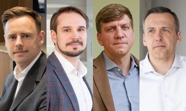 Vilius Agintas, Vaidotas Rūkas, Alenas Gumuliauskas, Donatas Dailidė. Manopinigai.lt koliažas