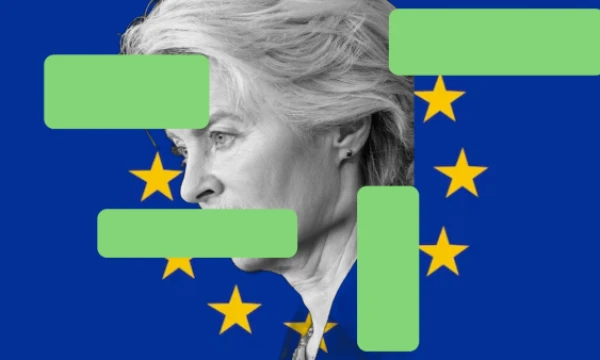 Europos Komisijos pirmininkė Ursula von der Leyen. VŽ vizualizacija.