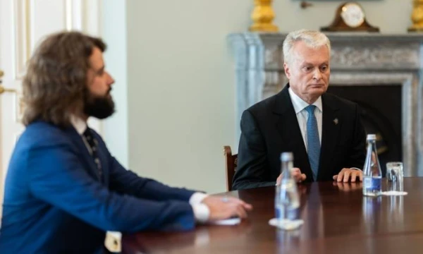 Povilas Poderskis, kandidatas į aplinkos ministrus, Gitanas Nausėda, prezidentas. Roberto Riabovo (BNS) nuotr.