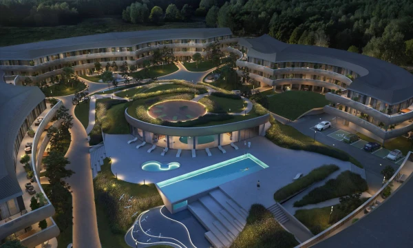 Poilsio apartamentų kompleksas „Nativo“ Palangoje. Bendrovės vizualizacija.