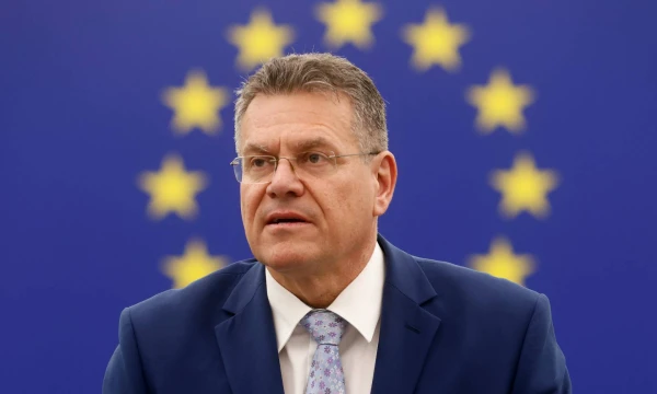 EK prekybos vadovas Marošas Šefčovičius. Jeano-Francois Badias (AP/„Scanpix“) nuotr. 