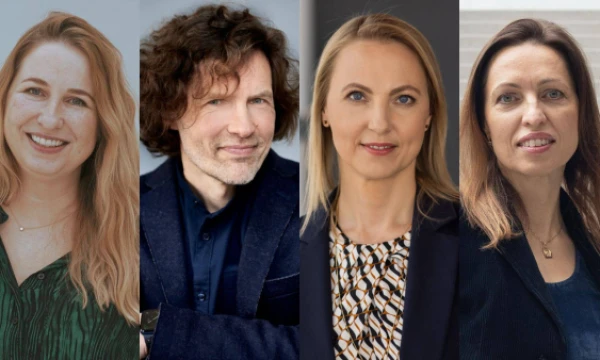 Iš kairės: A. Jurėnienė, „Atrankos 360“ karjeros projektų ir personalo atrankų vadovė, E. Lapinskas, psichologas, K. Astrauskienė, SEB banko Personalo departamento vadovė, ir A. Bijaminienė, karjeros konsultantė. VŽ koliažas.
