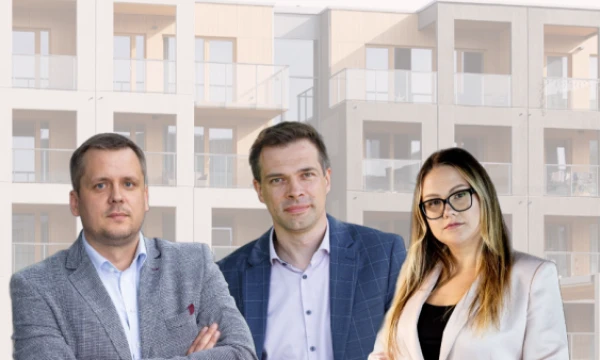 Iš karės: Tomas Žiaugra, „Eika Development“ plėtros direktorius, Marijonas Chmieliauskas, „Realco“ pardavimų direktorius, ir Eglė Savostė, „Citus“ Analizės skyriaus vadovė. VŽ koliažas.