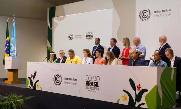 Šalių atstovai COP 30 Jungtinių Tautų viršūnių susitikime. Oswaldo Forde („ZUMA Press“ / „Scanpix“) nuotr.