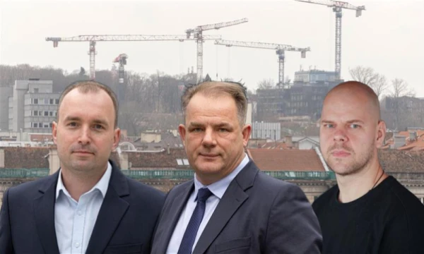 Paulius Rudzkis, Registrų centro duomenų analitikas, Viktoras Račkovskis, „1Partner LT“ direktorius, Tomas Sovijus Kvainickas, „Inreal“ investicijų ir analizės vadovas. VŽ koliažas.