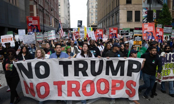 Rugsėjo 6 d. Čikagoje vyko protestas prieš prezidento Donaldo Trumpo imigracijos politiką. „Getty Images“ / AFP / „Scanpix“ nuotr.