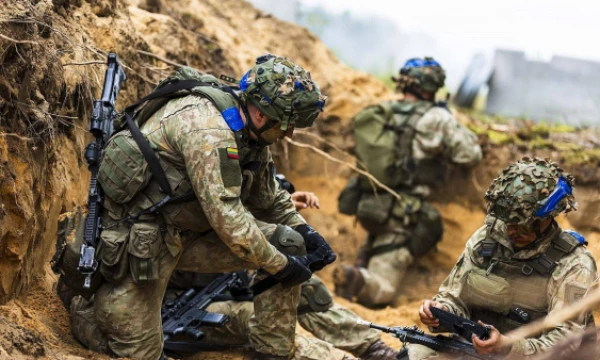 Lietuvos kariuomenės pratybos „Karaliaus kirtis 2025“. Karolio Kavolėlio (KAM) nuotr.