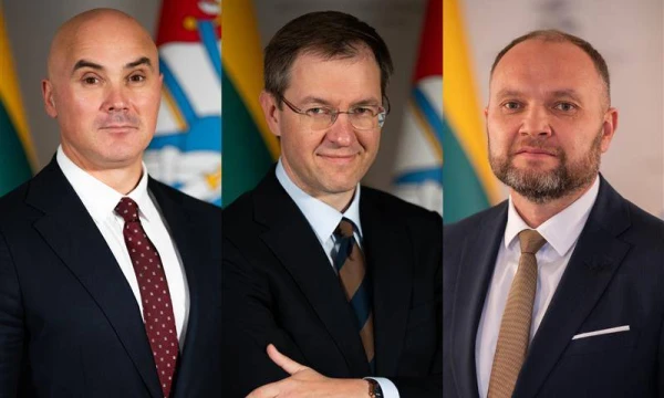 KAM viceministrai (iš kairės): T. Godliauskas, K. Aleksa ir B. Bieliauskas. KAM nuotr.