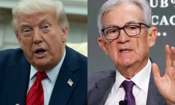 D. Trumpas ir J. Powellas. Criso Kleponis, Kamilo Krzaczynskio (AFP / „ZUMA Press“ / „Scanpix“) nuotr.