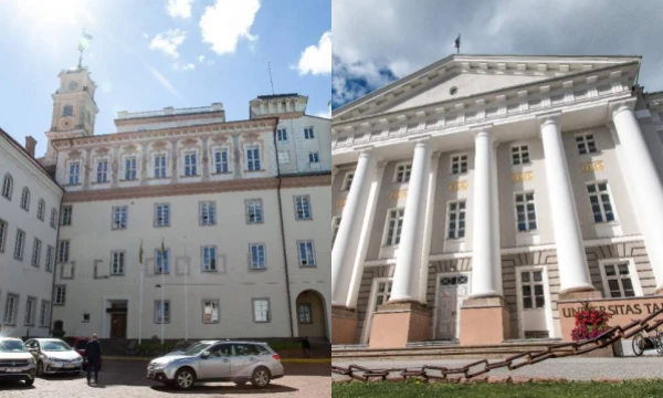 Vilniaus ir Tartu universitetai. VŽ koliažas.