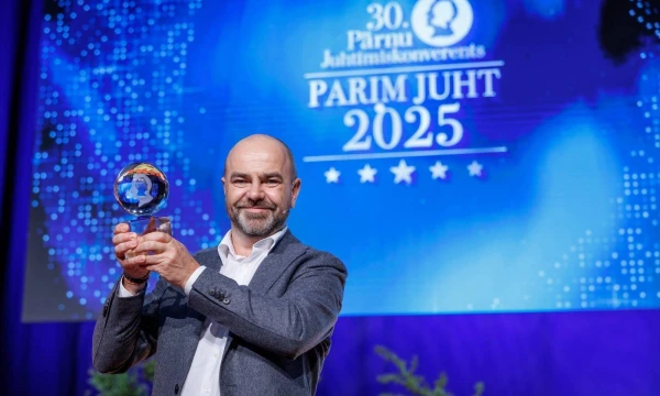 Neeme Tammis, Estijos „Hansa Grupp“ savininkas, Pernu vadybos konferencijoje pelnė geriausio vadovo apdovanojimą. Raulio Mee („Aripaev“) nuotr.