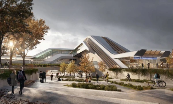Ilemistės stotis ir keleivių terminalas. „Zaha Hadid“ vizualizacija.