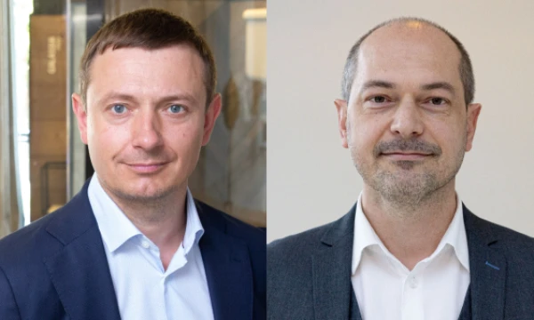 Laurynas Žilys, „Eften Capital Lietuvos“ vadovas, Yordanas Georgievas, „Colliers International Advisors“ Investicijų departamento vadovas. VŽ koliažas.