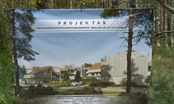 Nida. Rašytojų sąjungos poilsiavietės rekonstrukcija. Algimanto Kalvaičio nuotr.
