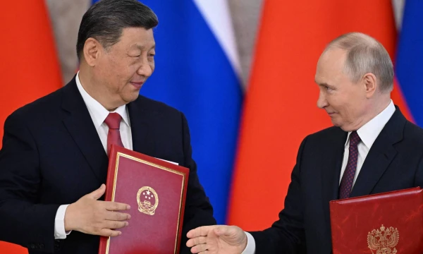  Xi Jinpingas ir V. Putinas Maskvoje.
Kirillo Kudryavtsevo (AFP /  „Scanpix“ )nuotr.