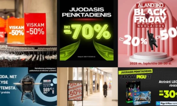 Įmonių reklamos. VŽ koliažas.