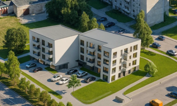  UAB „Cube REM“ vystomas daugiabučių kompleksas „Baltų Avenue“ Kaune. Bendrovės nuotr. 