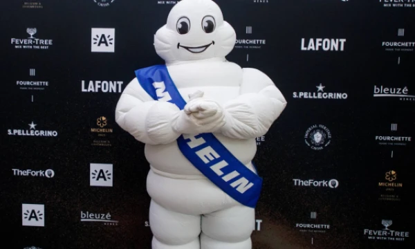 „Michelin“ gido žmogeliukas Bibendum, nuo kurio kilo „Bib Gourmand“ kategorijos pavadinimas. Hatimo Kaghato (Belga per ZUMA Press“ / „Scanpix“) nuotr. 