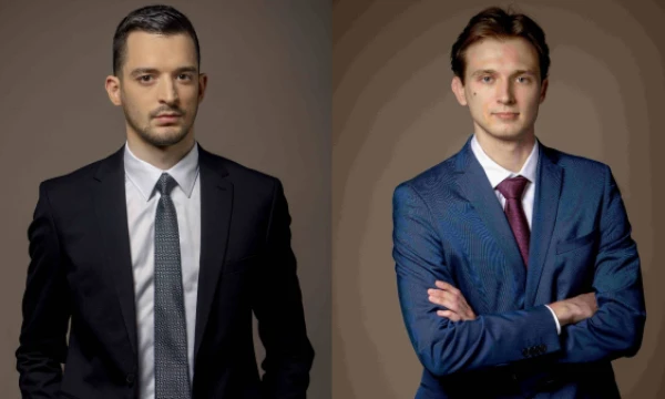 Advokatų kontoros „Glimstedt“ teisininkai Karolis Grižas ir Arnas Sabalys.