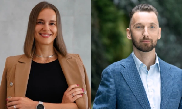 „Profitus“ rinkodaros vadovė Migle Grybinienė ir ryšių su investuotojais vadovas Aurimas Satkūnas.